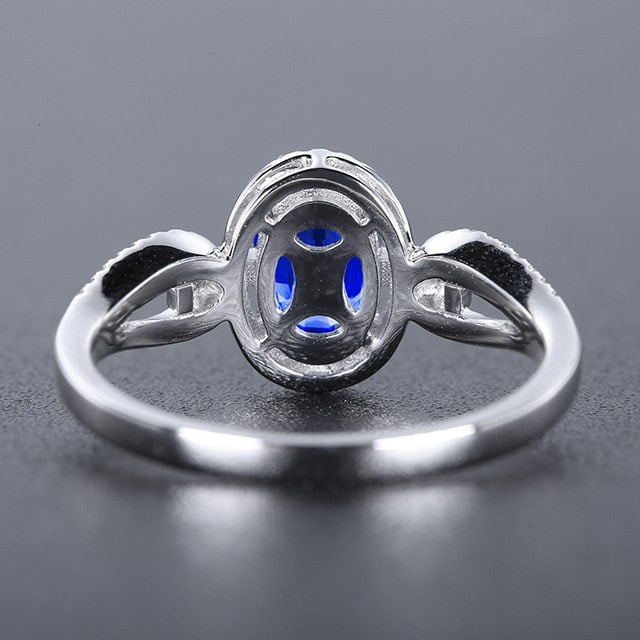 14k Gold 1.41 Ctw Natural Sapphire & Diamond Ring - 4