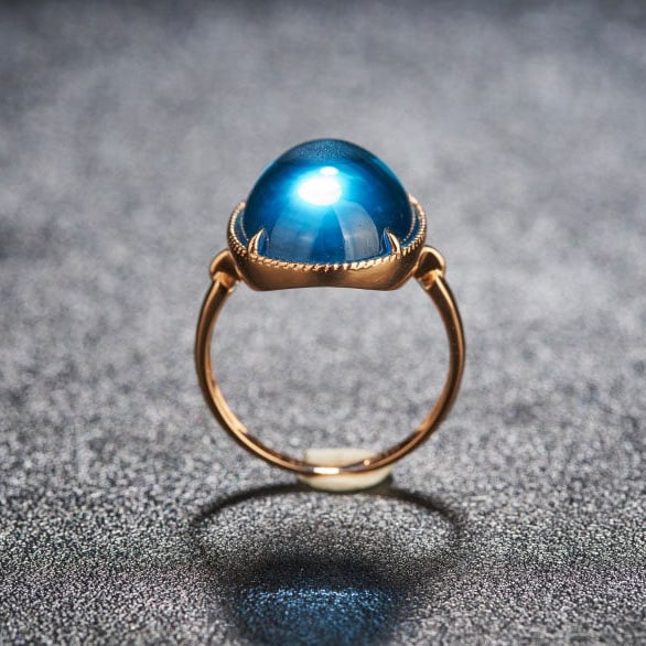 14k Gold 15.52 Ct Natural Topaz Ring - 8