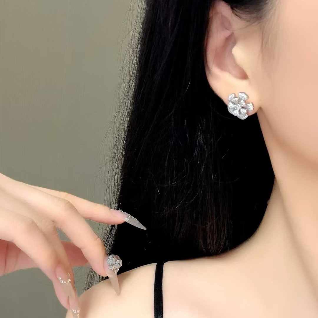 14k Gold 1 Ct Natural H Diamond Earrings - 5