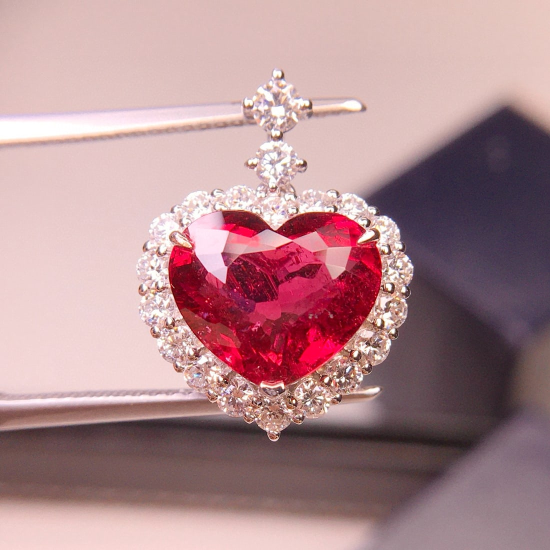 14k Gold 4.1 Ct Natural Tourmaline & Diamond Pendant( Without Chain ) - 4