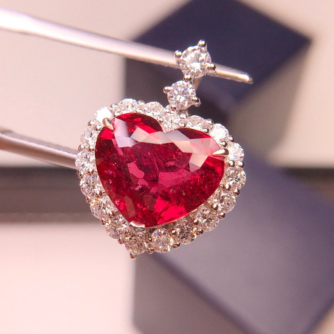 14k Gold 4.1 Ct Natural Tourmaline & Diamond Pendant( Without Chain ) - 5