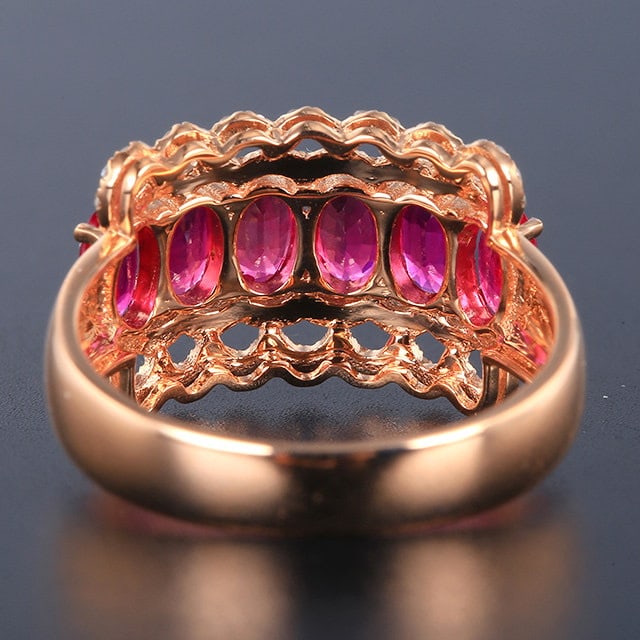 14k Gold 1.66 Ctw Natural Ruby & Diamond Ring - 4