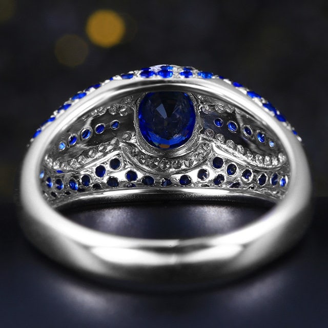 14k Gold 1.31 Ctw Natural Sapphire & Sapphire Ring - 4