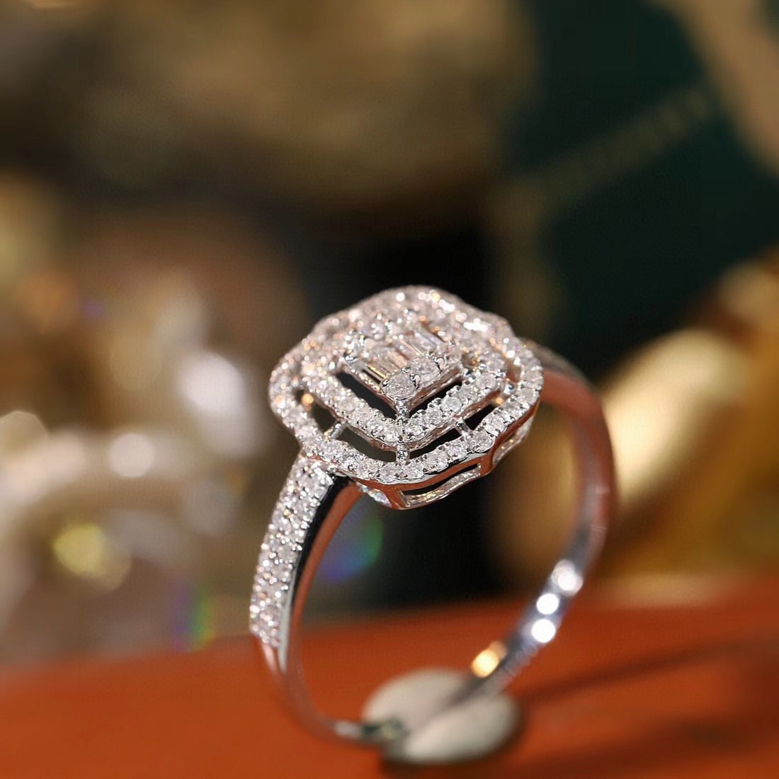 14k Gold 0.4 Ct Natural H Diamond Ring - 3