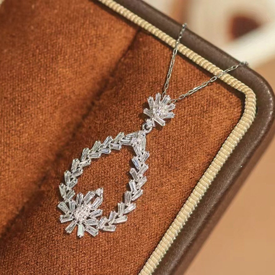 14k Gold 0.85 Ct Natural H Diamond Pendant( Without Chain ) - 3