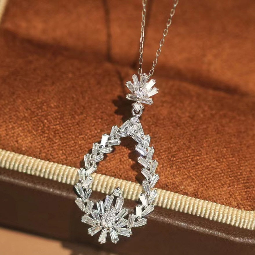 14k Gold 0.85 Ct Natural H Diamond Pendant( Without Chain ) - 5