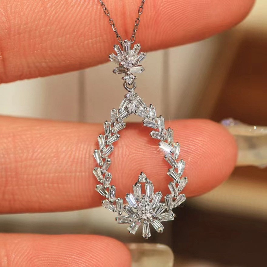 14k Gold 0.85 Ct Natural H Diamond Pendant( Without Chain ) - 6