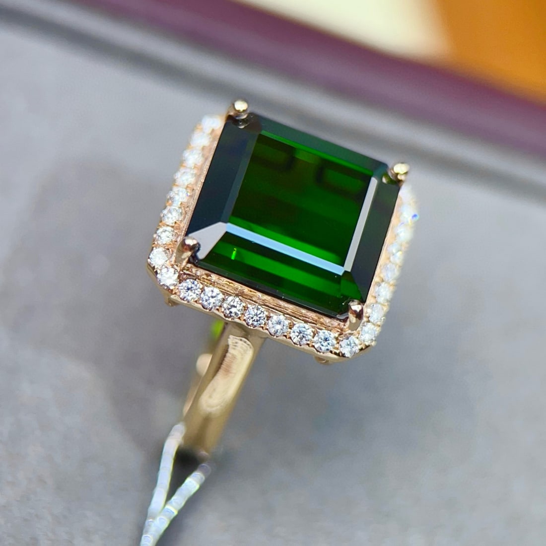 14k Gold 8.58 Ctw Natural Tourmaline & Diamond Ring - 5