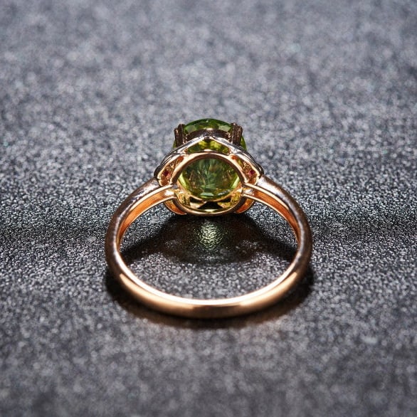 14k Gold 2.25 Ct Natural Tourmaline & Ruby Ring - 5