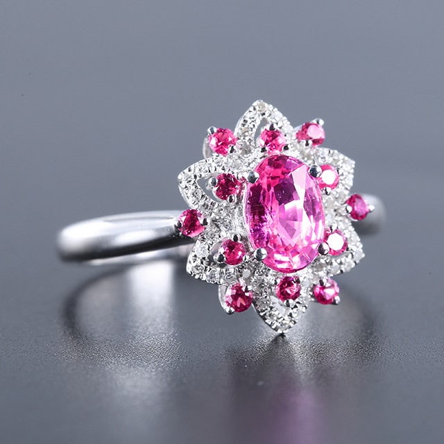 14k Gold 1.28 Ctw Natural Sapphire & Sapphire Ring - 3