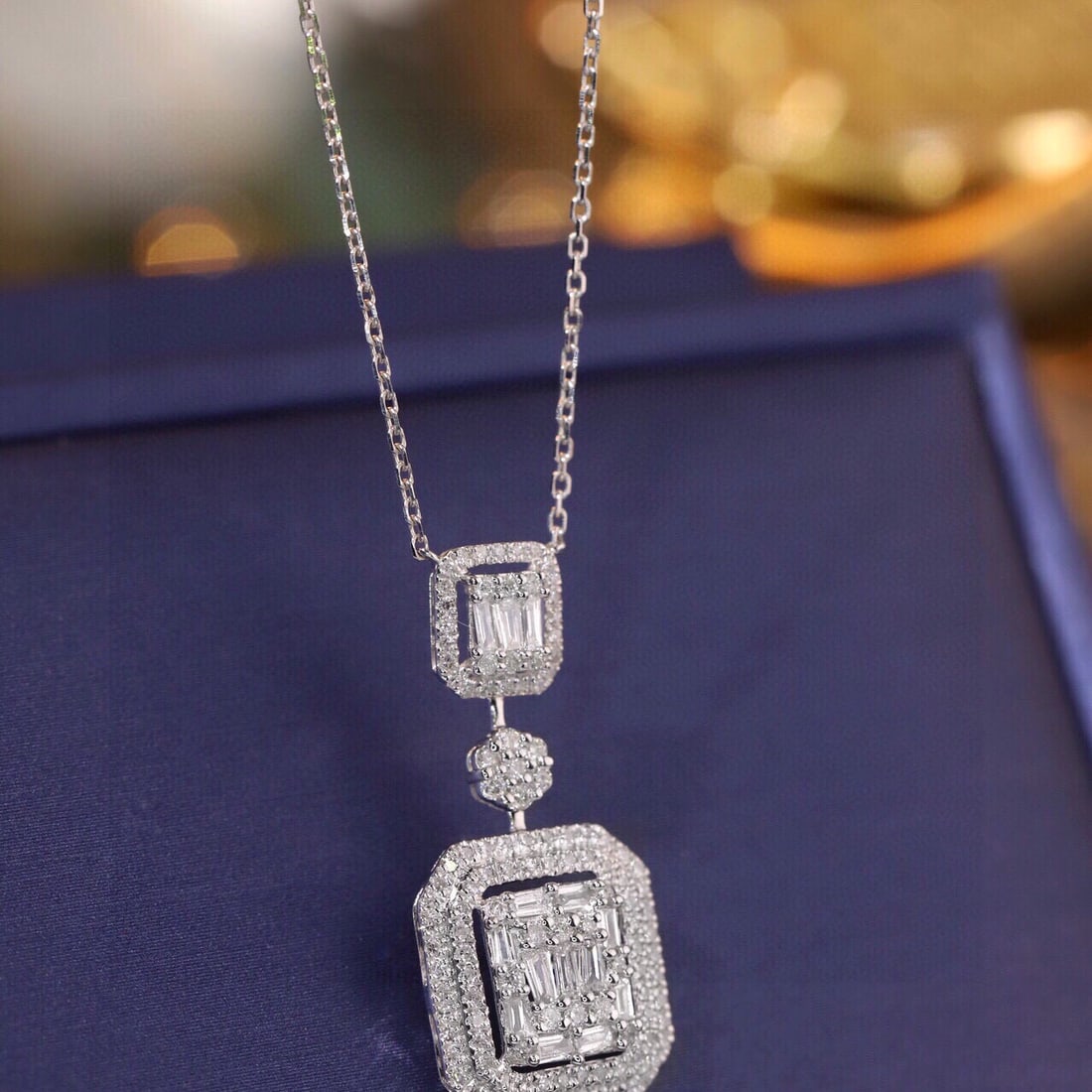 14k Gold 0.65 Ct Natural H Diamond Necklace - 5