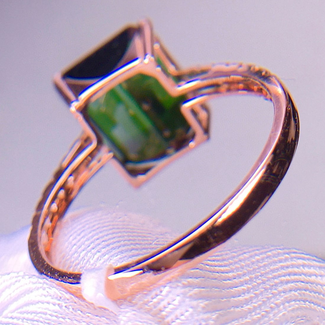 14k Gold 5.5 Ct Natural Tourmaline & Diamond Ring - 7