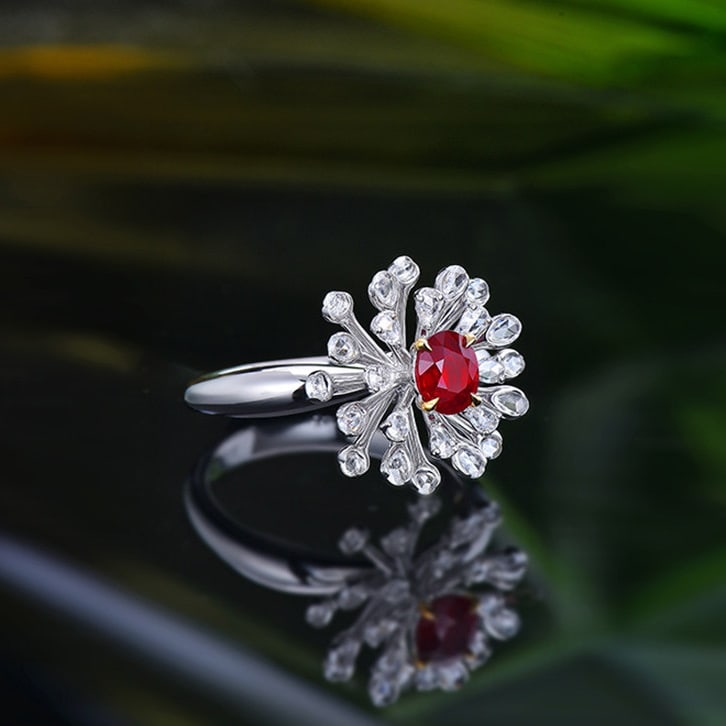 14k Gold 1.03 Ctw Natural Ruby & Diamond Ring - 4