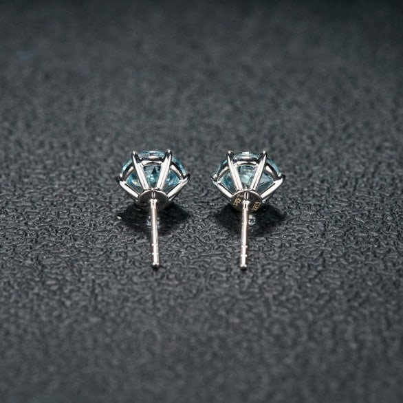 14k Gold 2.42 Ct Natural Aquamarine Earrings - 5