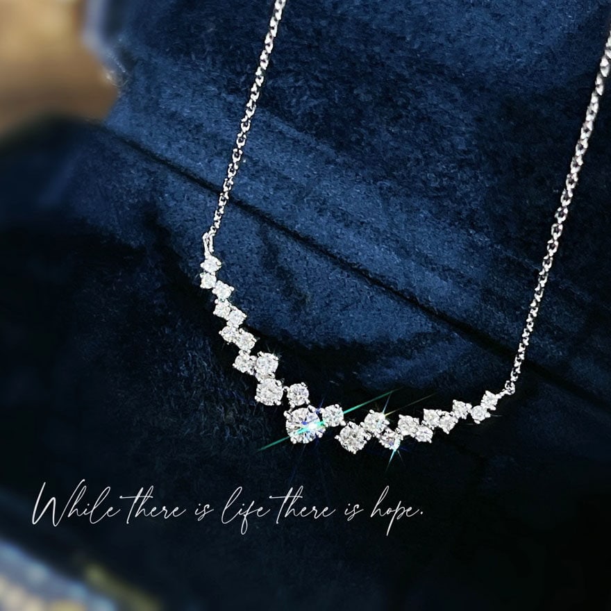 14k Gold 2.4 Ct Natural H Diamond Necklace: Ref:231128060 // gold content:14k gold // main gemstone:diamond // shape:round // carat weight:2. 4ct // clarity grade:vs-si // color:h // treatment:natural // cut grade:g // High Estimate: