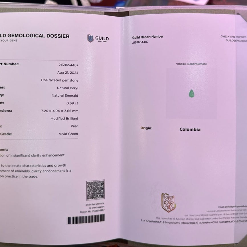 14k Gold 1.04 Ctw Vivid Green Natural Emerald & Diamond Ring - 5