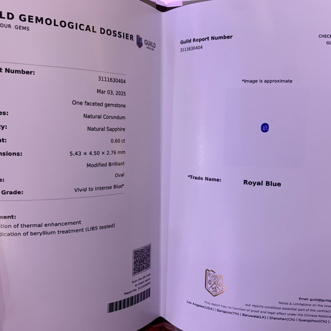 14k Gold 0.6 Ct Natural Sapphire & Diamond Pendant( Without Chain ) - 9