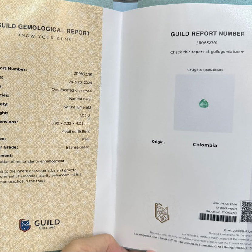 14k Gold 1.63 Ctw Natural Emerald & Diamond Ring - 5