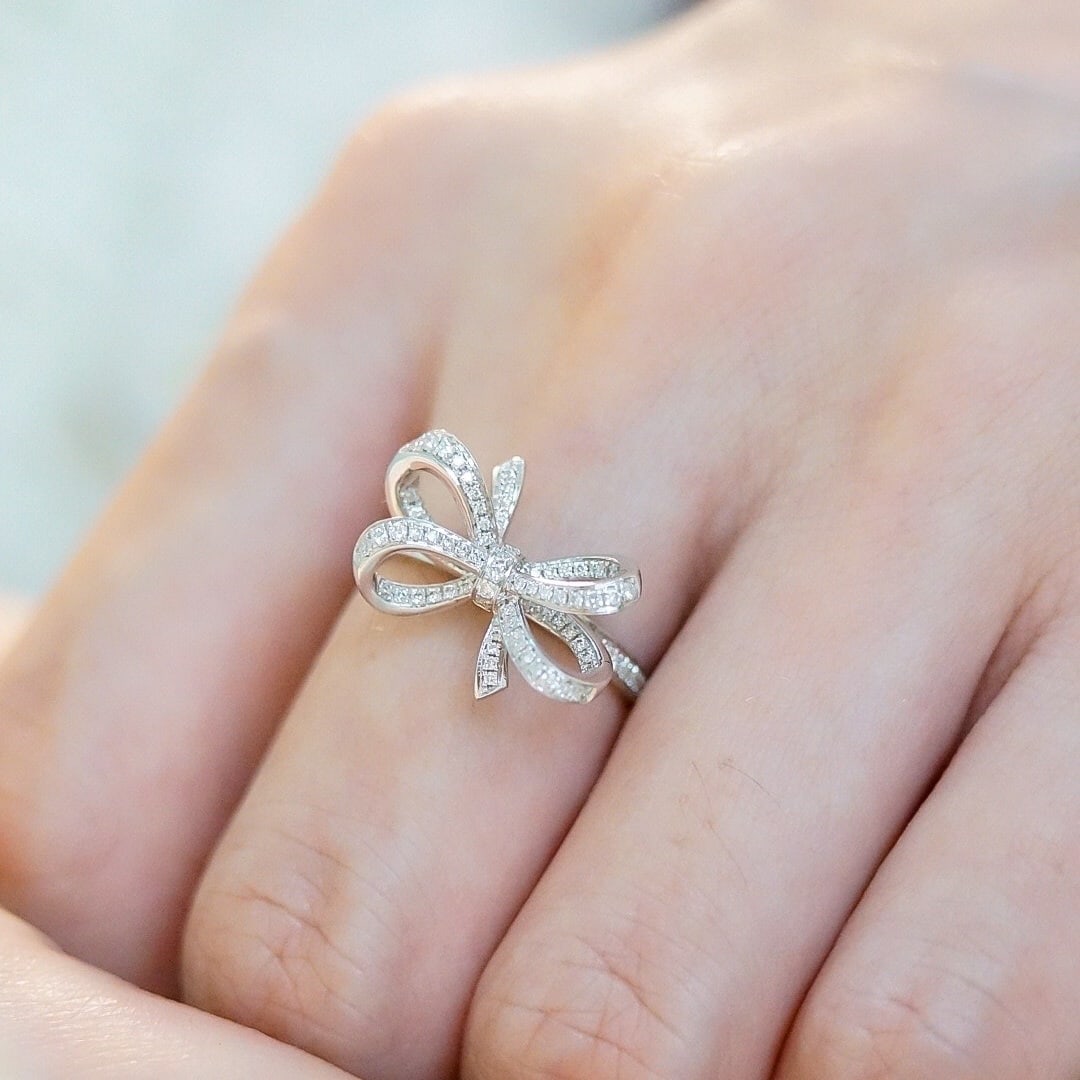 14k Gold 0.28 Ct Natural H Diamond Ring - 6