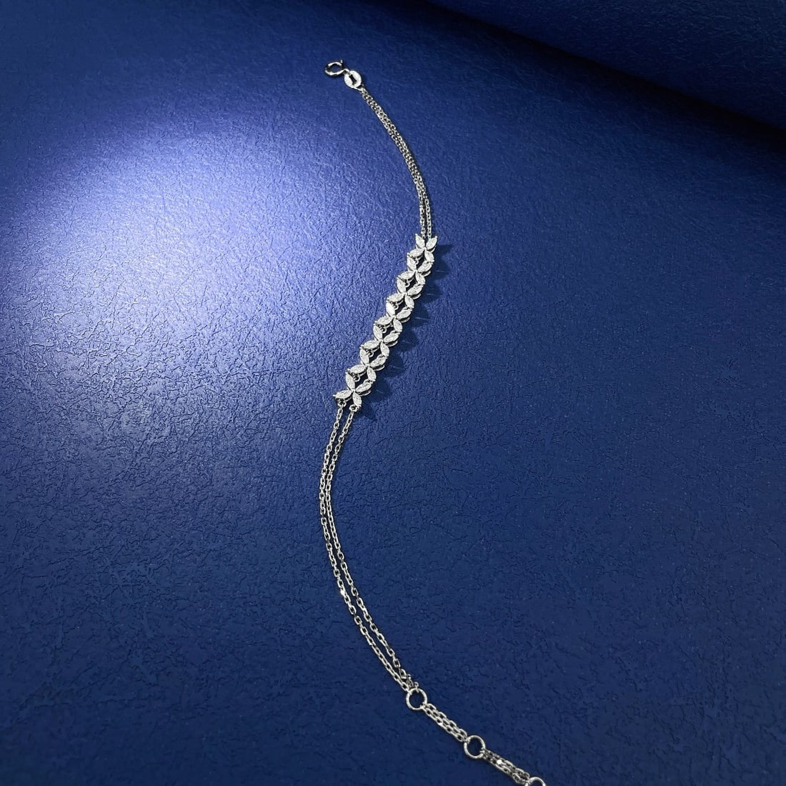 14k Gold 0.92 Ct Natural H Diamond Bracelet - 4