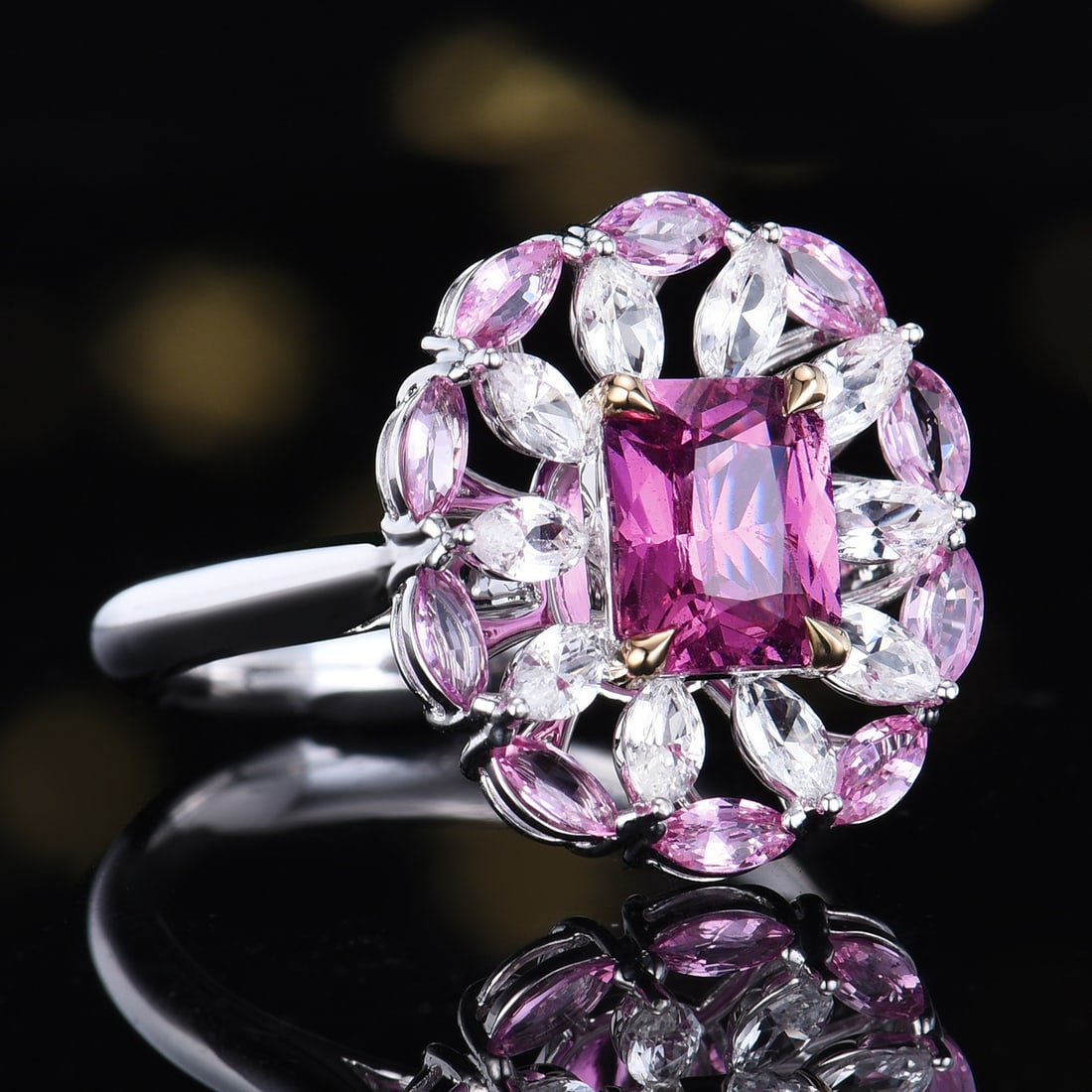 14k Gold 2.49 Ctw Natural Sapphire & Sapphire Ring - 3