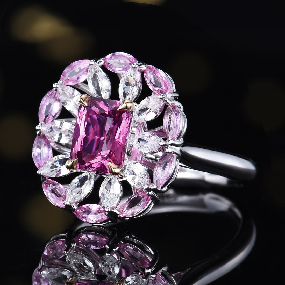 14k Gold 2.49 Ctw Natural Sapphire & Sapphire Ring - 4