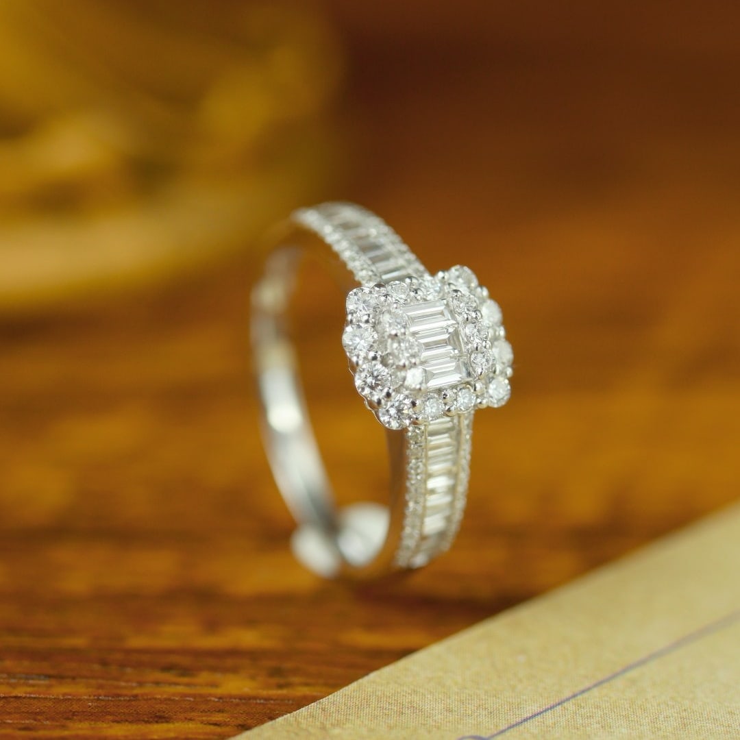 14k Gold 1 Ct Natural H Diamond Ring - 2