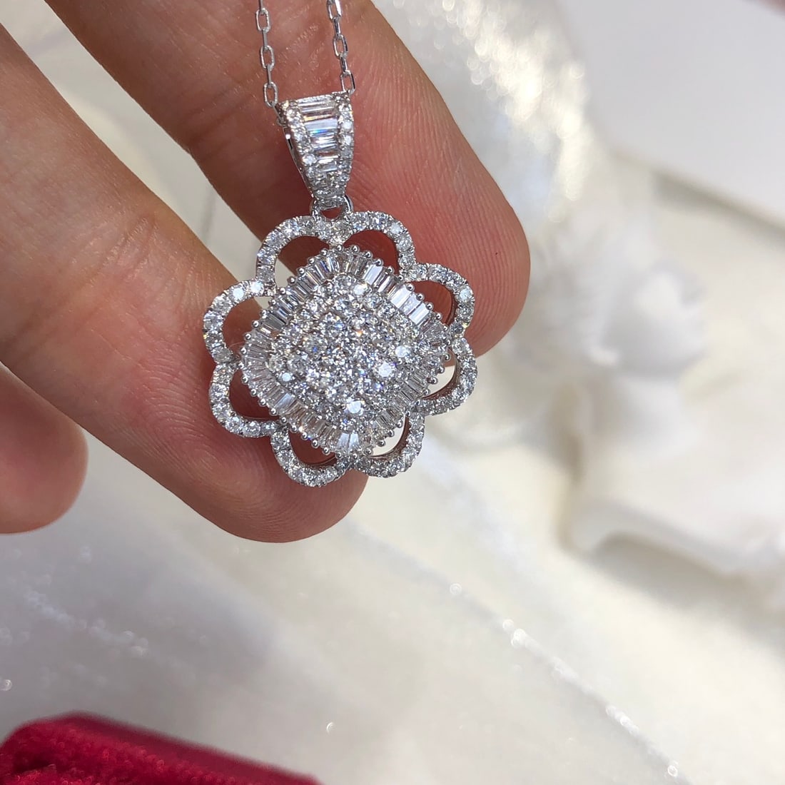 14k Gold 1.12 Ct Natural H Diamond Pendant( Without Chain ) - 6