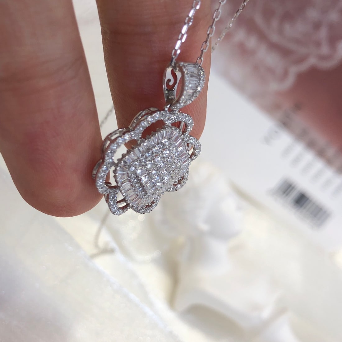 14k Gold 1.12 Ct Natural H Diamond Pendant( Without Chain ) - 7