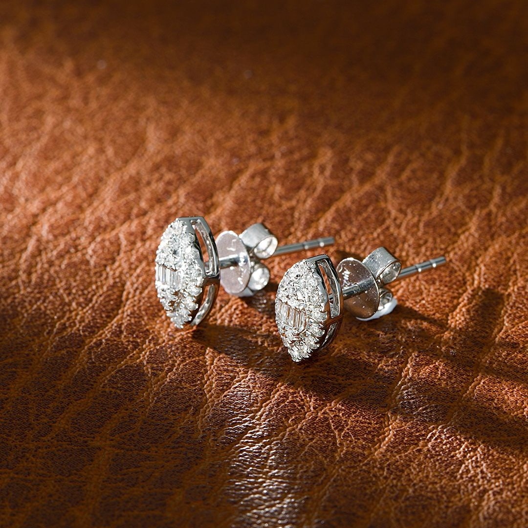 14k Gold 0.17 Ctw Natural H Diamond Earrings - 3