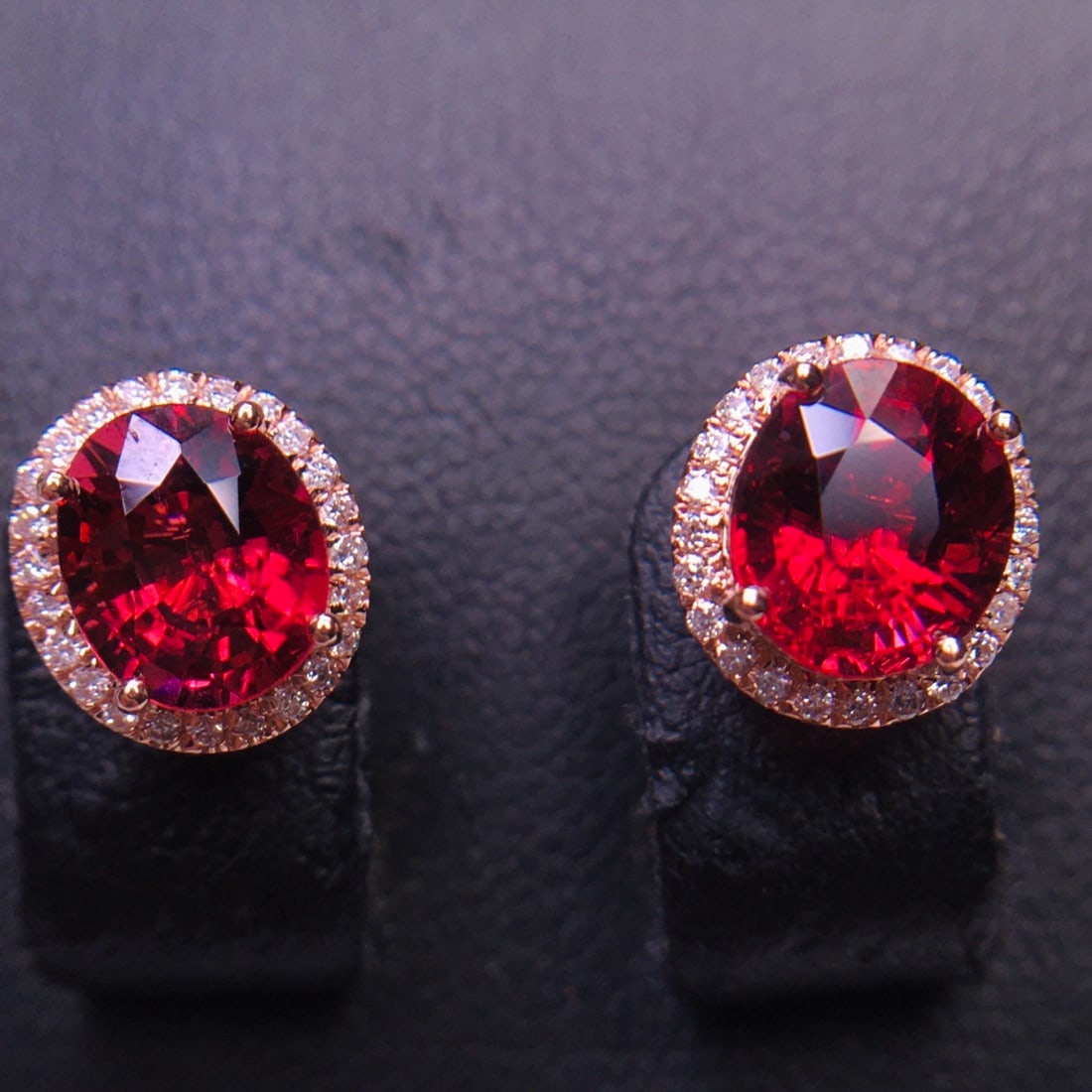 14k Gold 2.92 Ct Natural Tourmaline & Diamond Earrings (1 of 7)