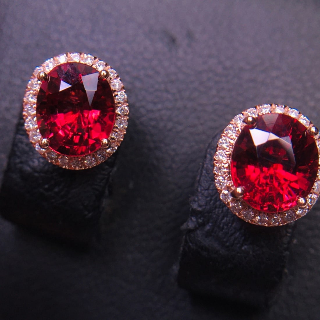 14k Gold 2.92 Ct Natural Tourmaline & Diamond Earrings - 6