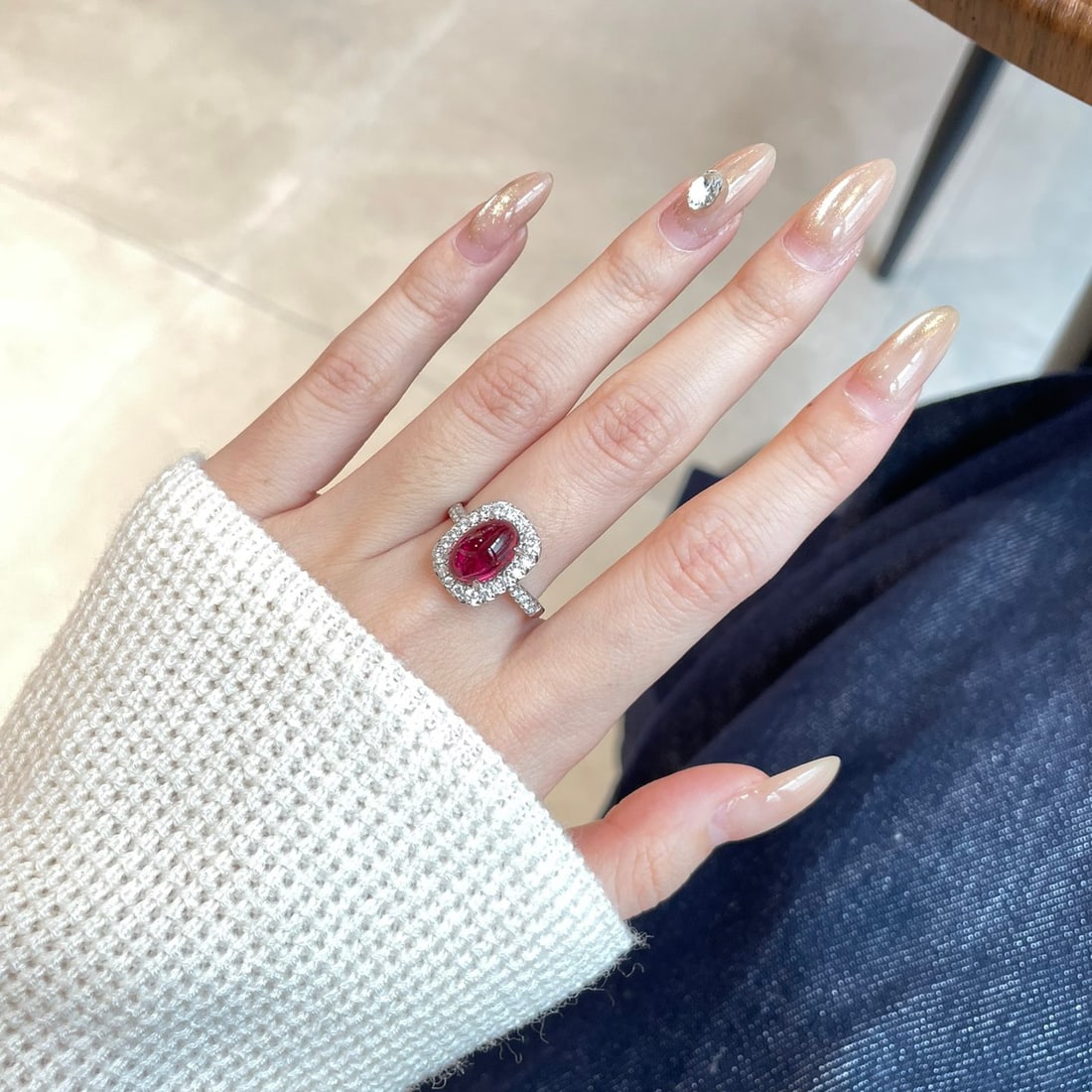 14k Gold 3.7 Ctw Natural Tourmaline & Diamond Ring - 4