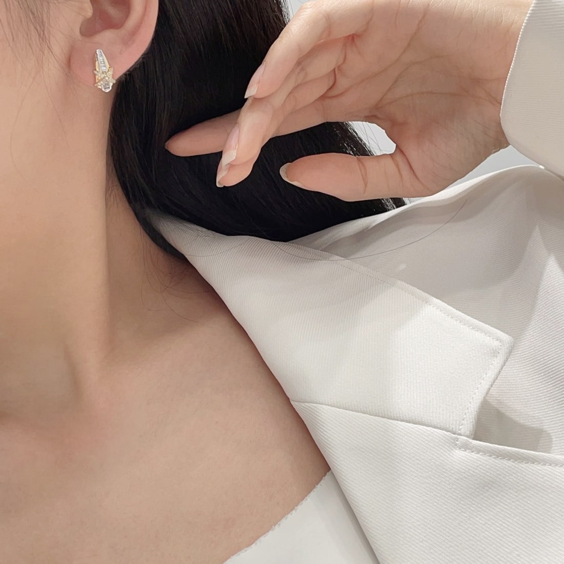 14k Gold 0.4 Ct Natural H Diamond Earrings - 6