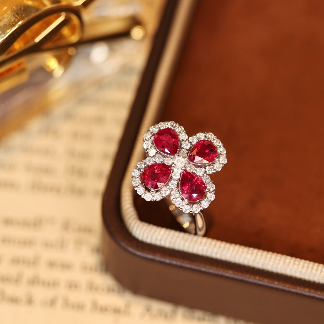 14k Gold 1.98 Ctw Natural Ruby & Diamond Ring - 3