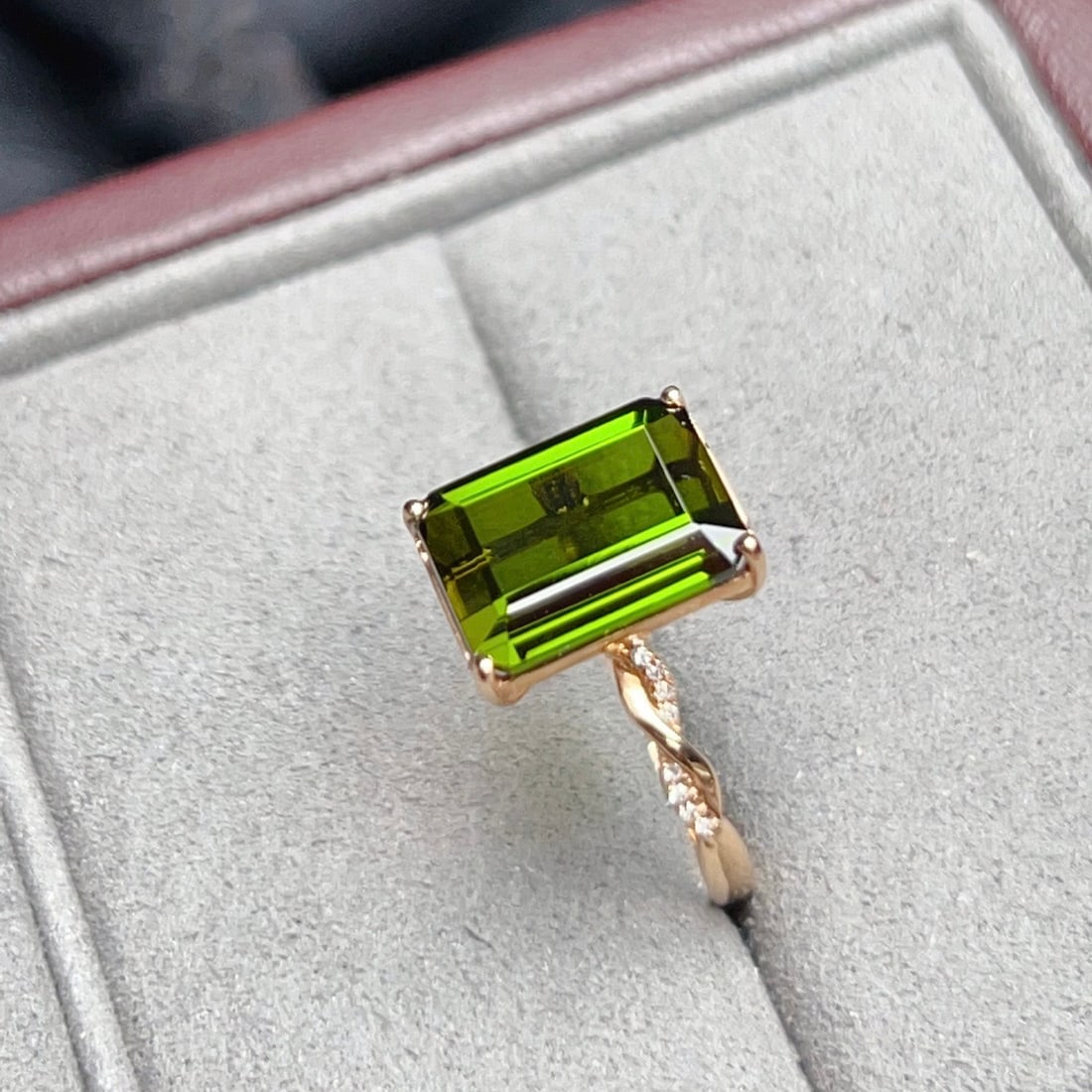 14k Gold 5.10 Ctw Natural Tourmaline & Diamond Ring - 7