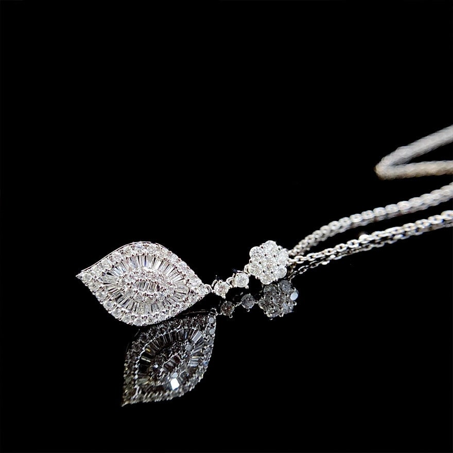 14k Gold 0.6 Ct Natural H Diamond Pendant( Without Chain ) - 5