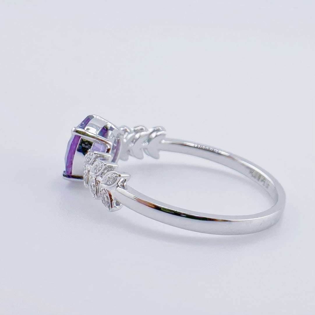 14k Gold 1.22 Ctw Natural Sapphire & Diamond Ring - 3