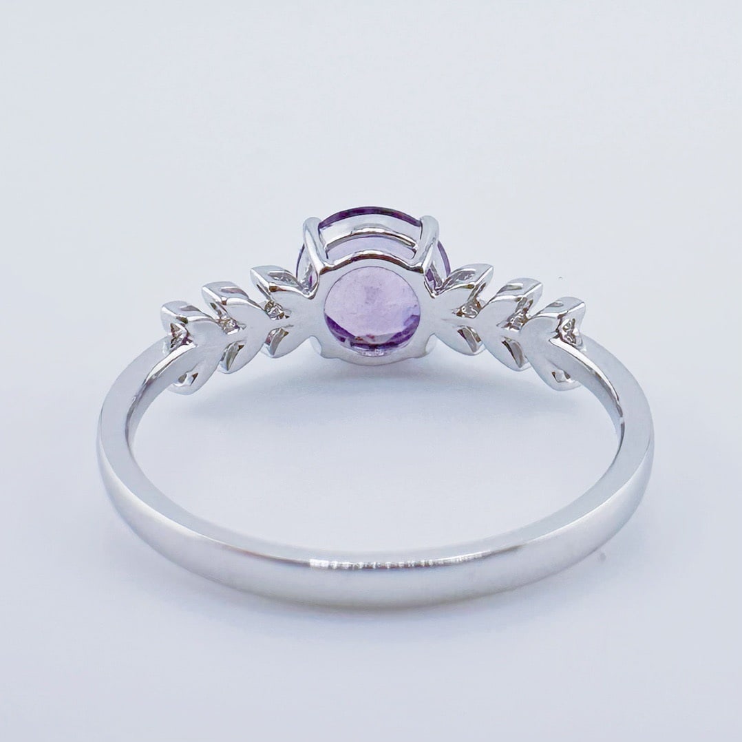 14k Gold 1.22 Ctw Natural Sapphire & Diamond Ring - 4