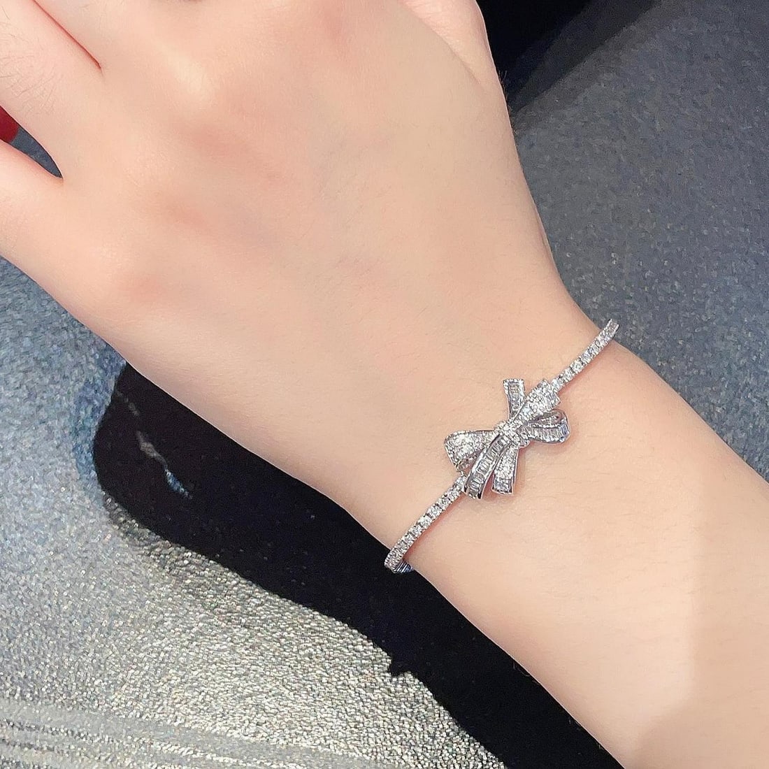 14k Gold 1.62 Ctw Natural H Diamond Bracelet - 4