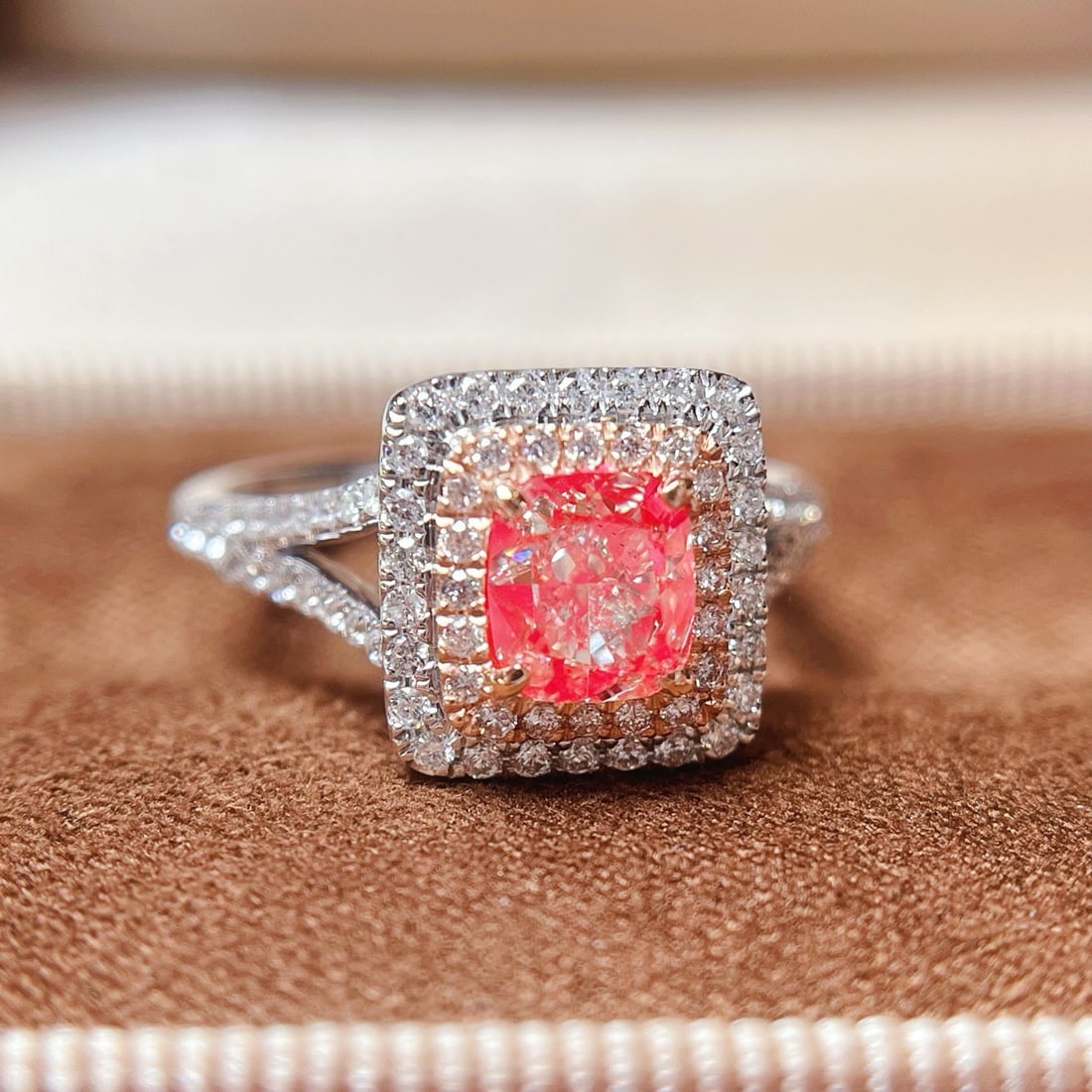 14k Gold 1.47 Ctw Natural Pink Diamond & Diamond Ring - 2