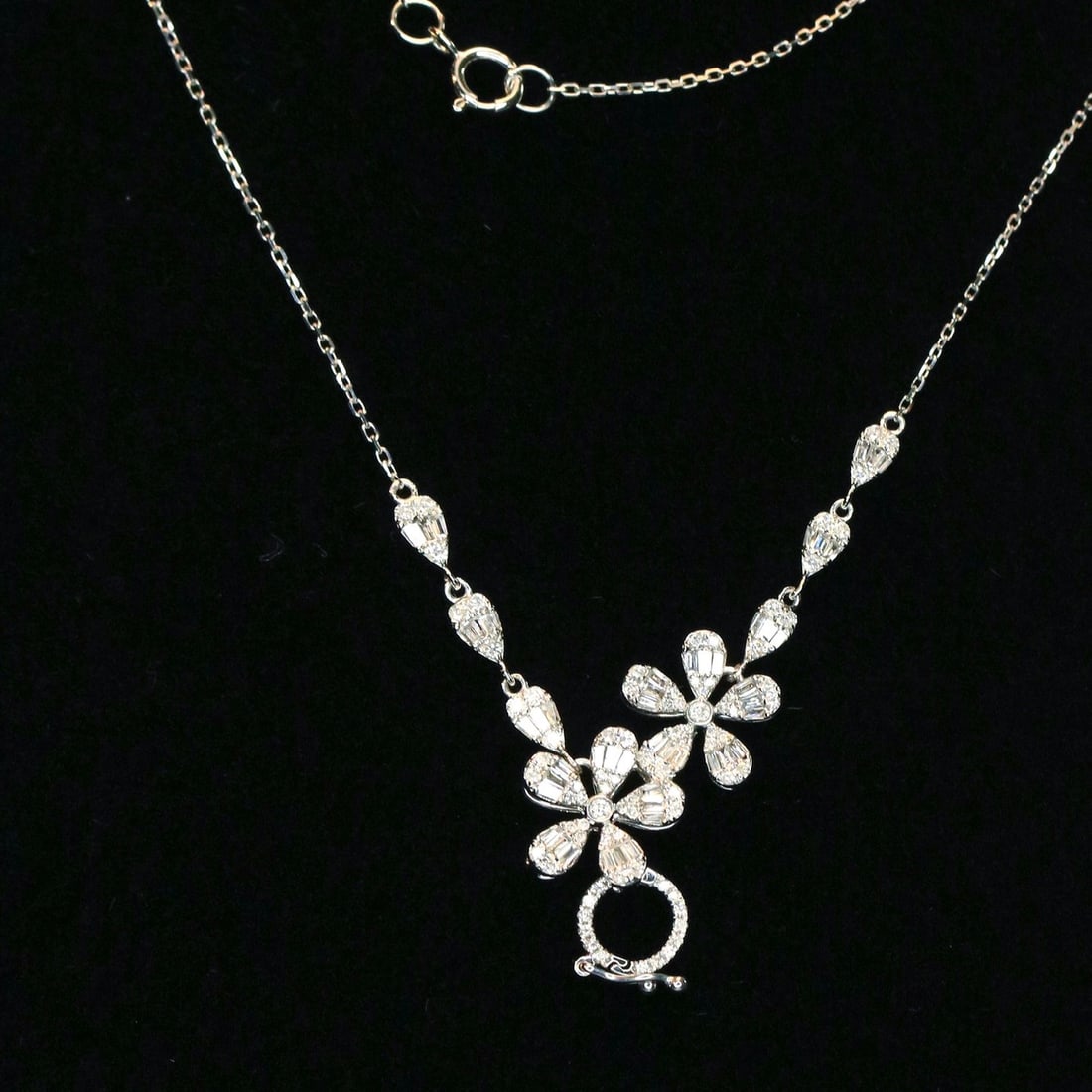 14k Gold 0.6 Ct Natural H Diamond Necklace - 4