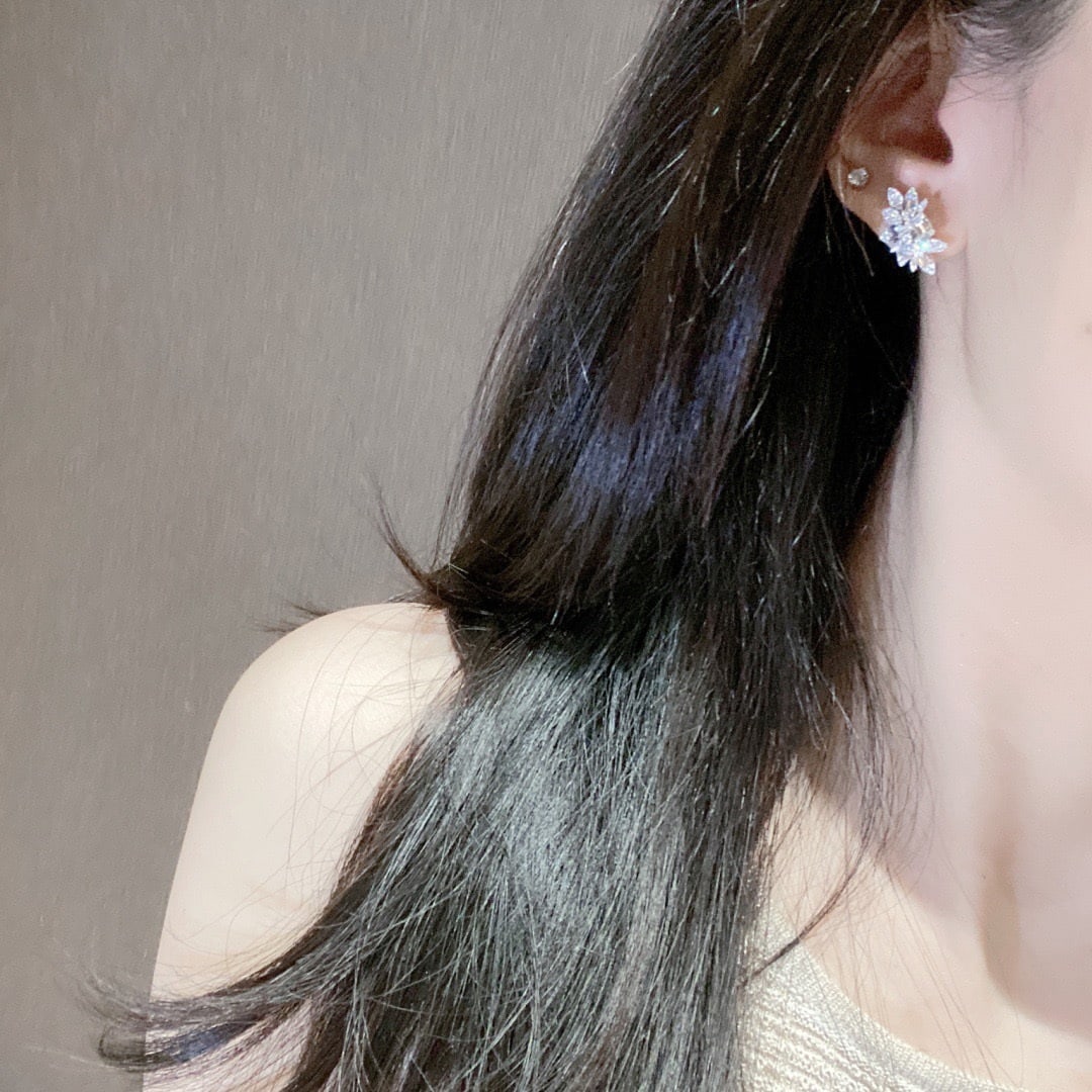 14k Gold 1.2 Ct Natural H Diamond Earrings - 3