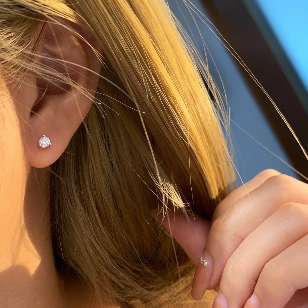 14k Gold 1.40 Ctw Natural H Diamond Earrings - 8