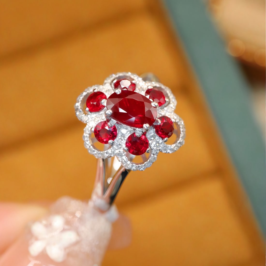 14k Gold 1.01 Ctw Natural Ruby & Ruby Ring - 2