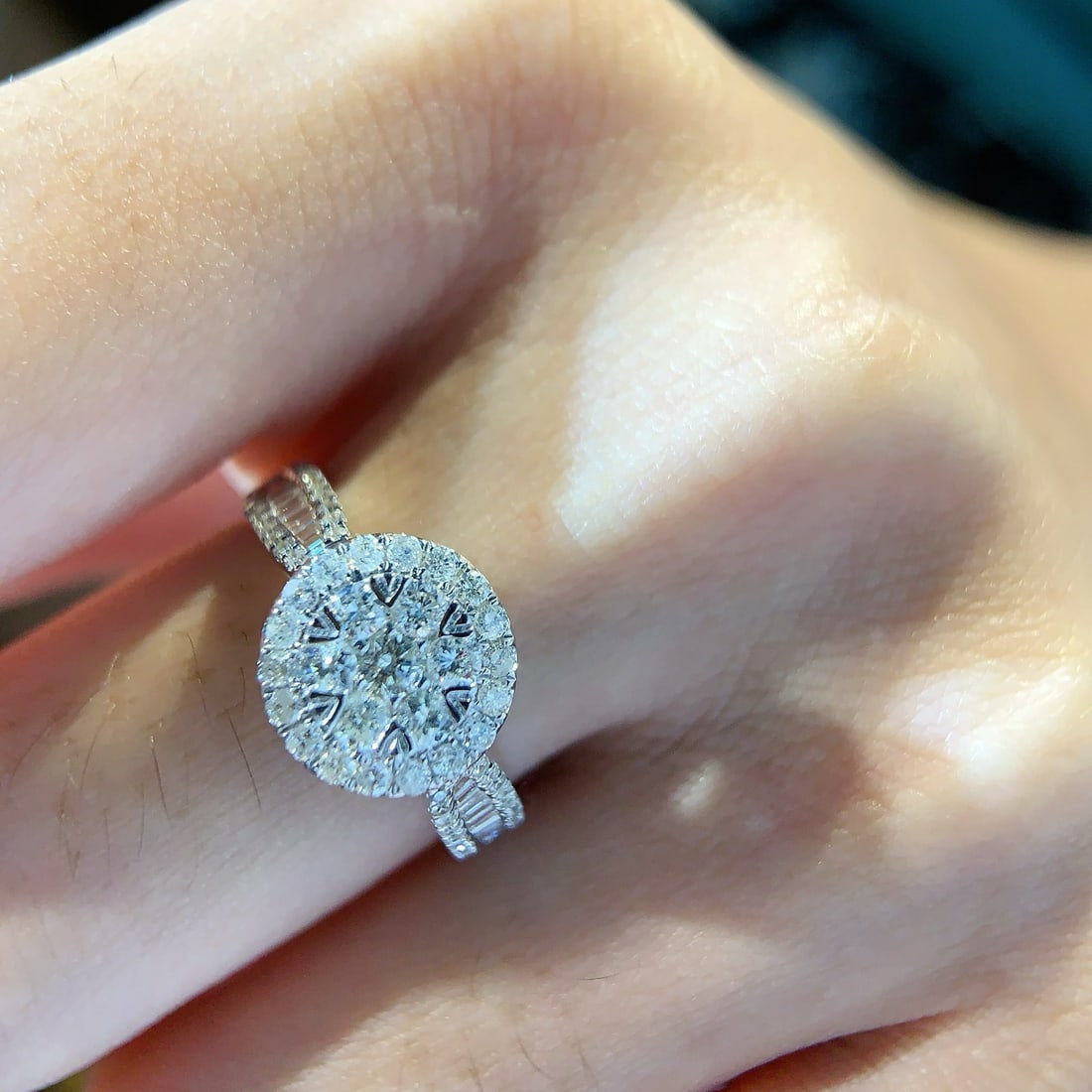 14k Gold 1 Ct Natural H Diamond Ring - 6