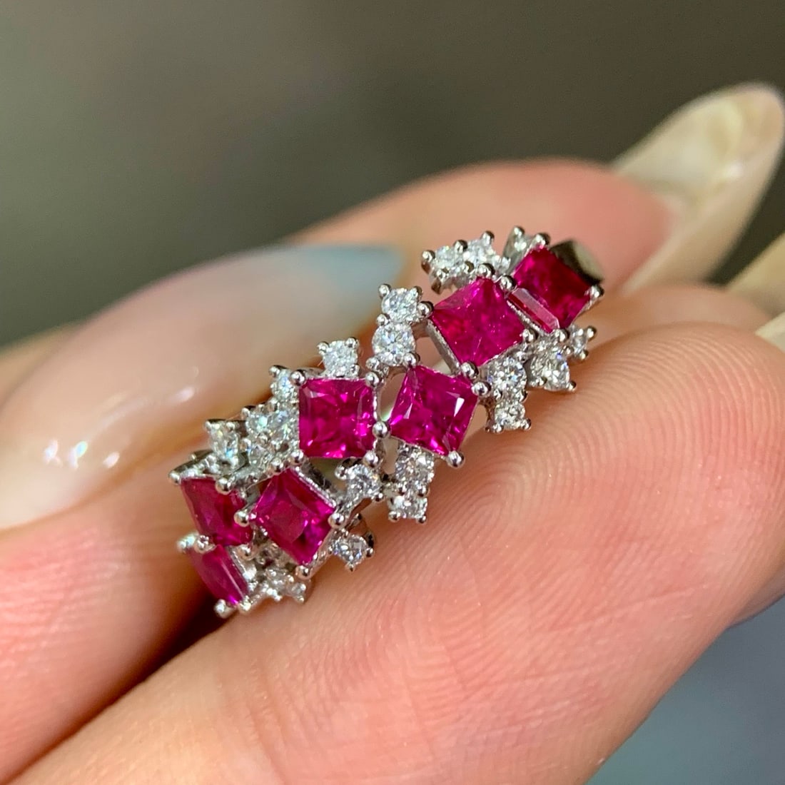 14k Gold 1.56 Ctw Natural Ruby & Diamond Ring - 3