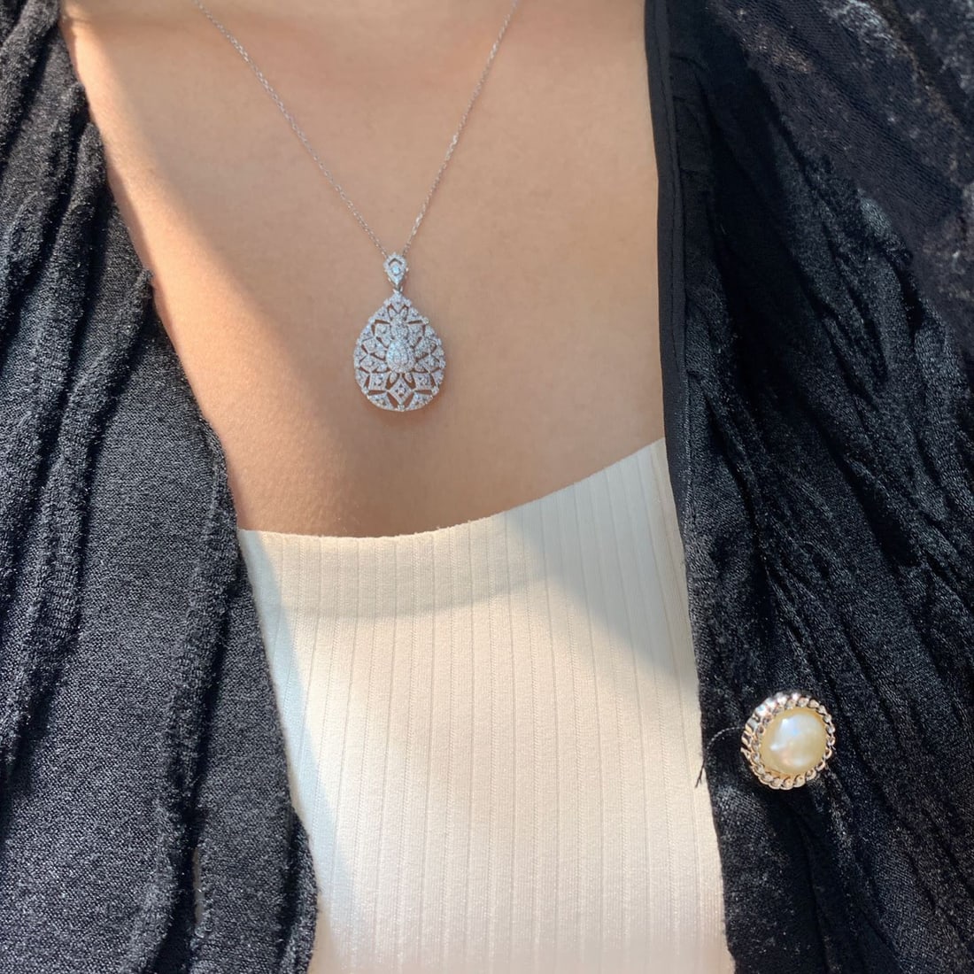 14k Gold 0.5 Ct Natural H Diamond Pendant( Without Chain ) - 6