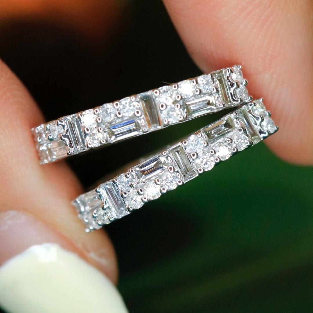 14k Gold 0.76 Ct Natural H Diamond Earrings - 3