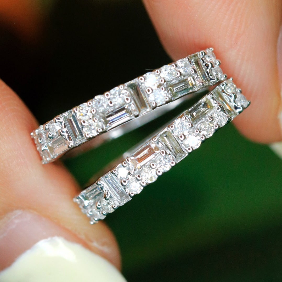 14k Gold 0.76 Ct Natural H Diamond Earrings - 4